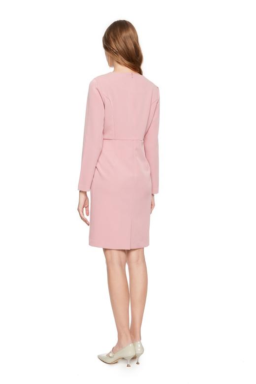 OCTAVIA 粉色荷叶边饰连衣裙 5449 商品图1