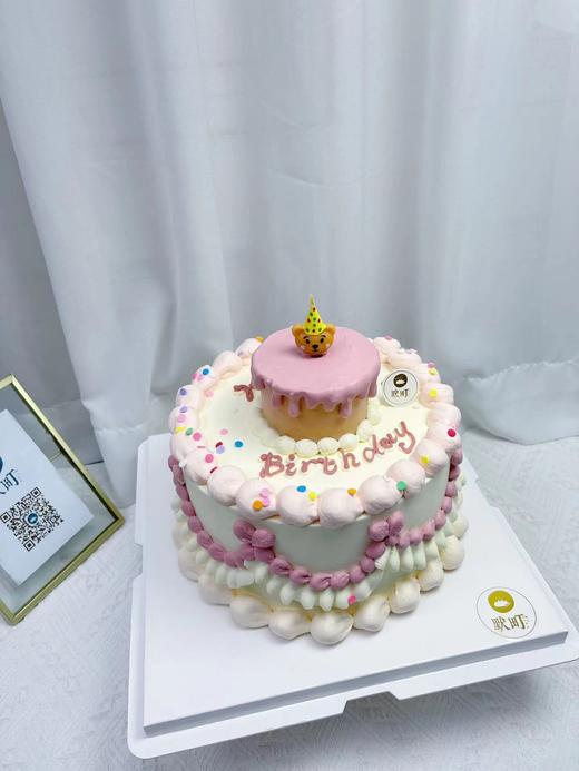 韩式小熊小双层淋面蛋糕 商品图1