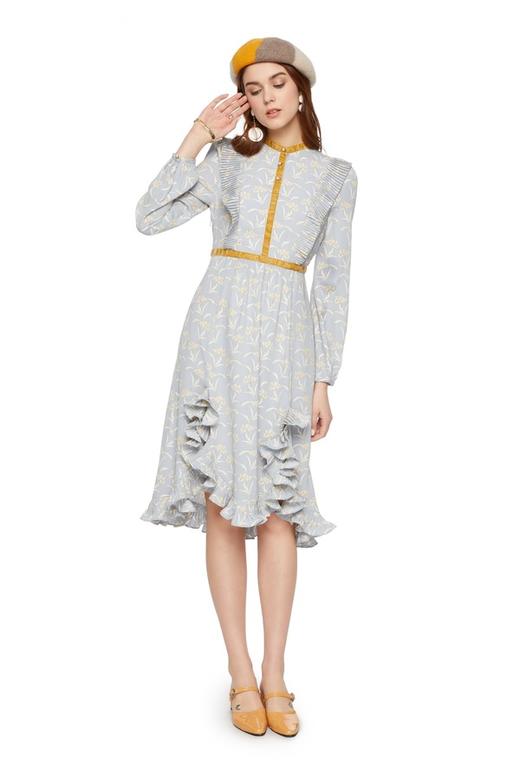 TT.COLOR 花边裙摆印花连衣裙 5022 商品图0