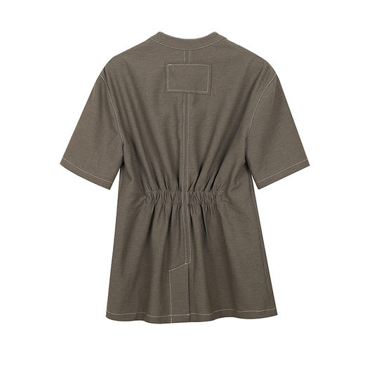 系扣圆领短袖西服 商品图1