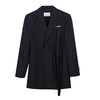 不对称溢边条直身西服 商品缩略图0