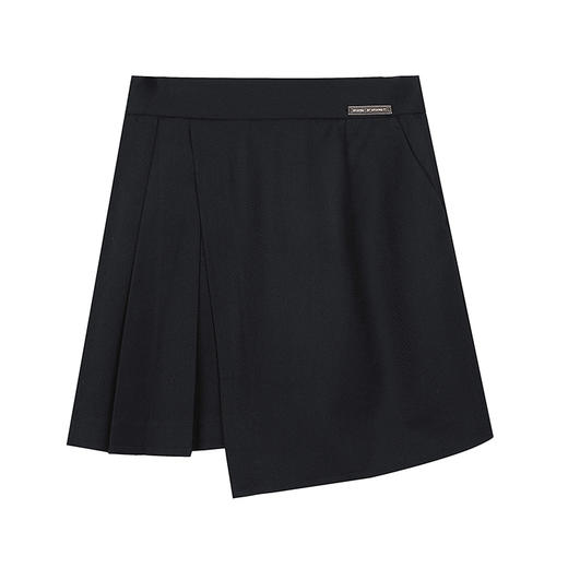 不对称百褶A字半身裙 商品图0