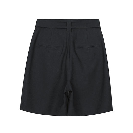 宽松压褶腰带阔腿短裤 商品图3