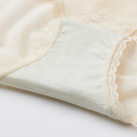 都市丽人健康系列蕾丝平角裤女士内裤高腰平角裤LK34A3 商品图9