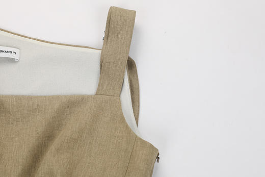 不对称肩带溢边拼接连衣裙 商品图5