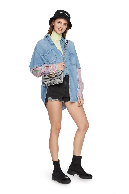 LNNNS 条纹拼接牛仔外套 5179 商品图3