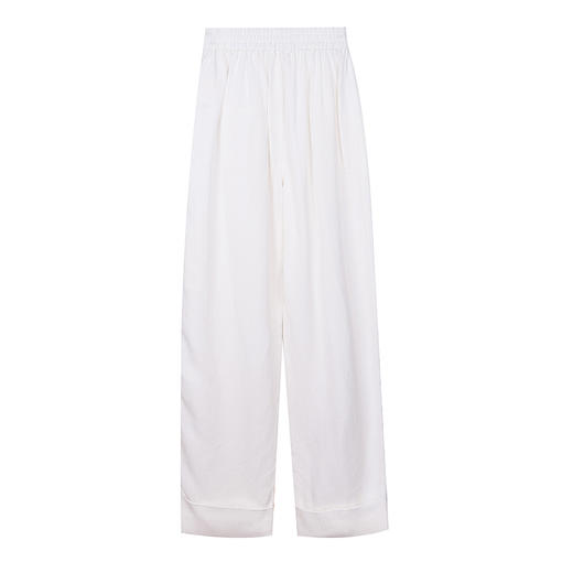 松紧腰花瓣抽绳阔腿长裤 商品图4