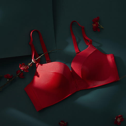 都市丽人内衣加厚泳布四排扣无钢圈3/4杯常规文胸LB313A 商品图0