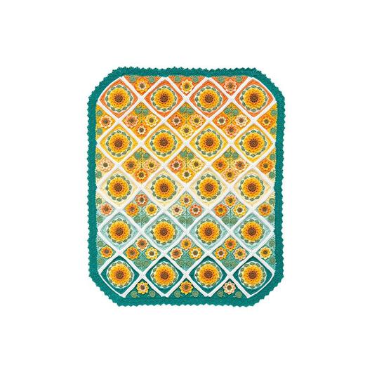 苏苏姐家向日葵花毯-8#蕾丝版手工DIY编织钩针毛线团自制材料包 商品图4