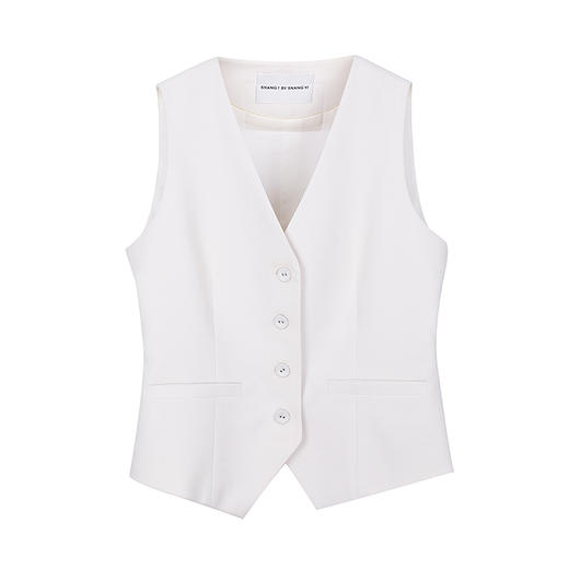 简约立裁修身马甲 商品图0