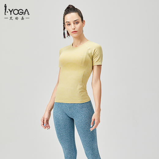 IYOGA瑜伽服女轻薄T恤不带胸垫T046 商品图1