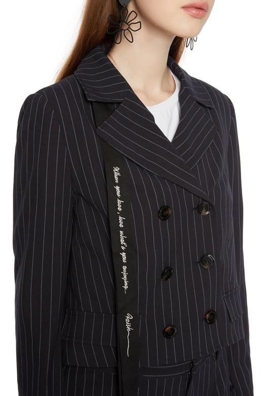 TONGRI曈日 字母飘带饰条纹外套 3904 商品图2