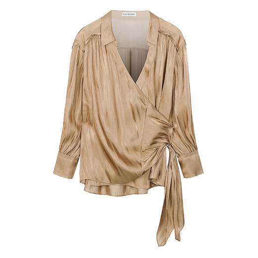 小翻领叠搭系带衬衫 商品图0