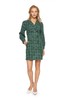 HAYES 绿色格纹插袋连衣裙 5447 商品缩略图0