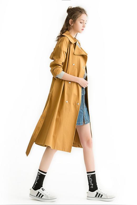 EMC亿美丞 焦橙色A字型风衣 1112 商品图1