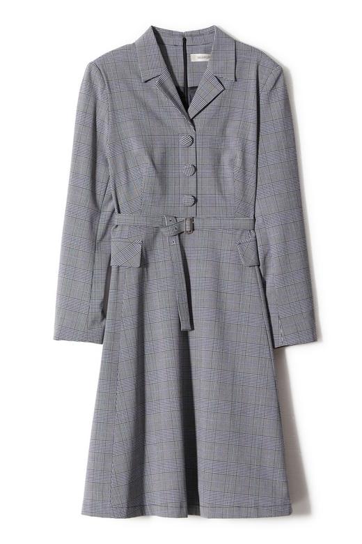 SIA SAYLOR 灰色格纹束腰连衣裙 8788 商品图4