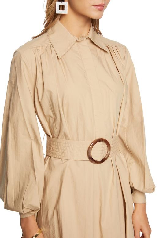 URBAN REVIVO 米黄色束腰连衣裙 5184 商品图2