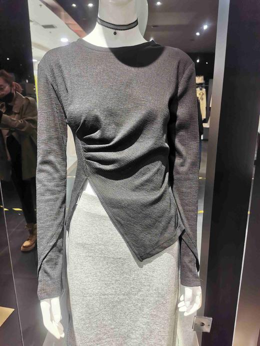 香蕉糖新款长袖春季上新不规则个性T恤 商品图0