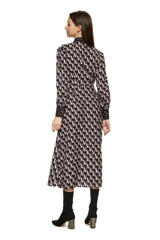 ANSUABEL V字印花系带连衣裙 8799 商品图2