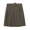 宽松压褶腰带阔腿短裤 商品缩略图0