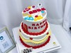 富贵，健康，开心，双层手绘蛋糕 商品缩略图2