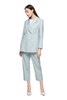 ESTELLICA 浅蓝条纹开衩西服套装 8872 商品缩略图1