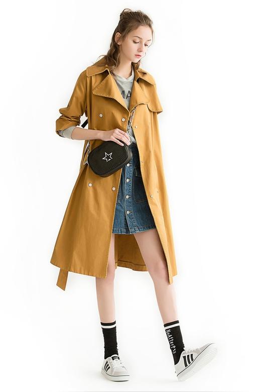 EMC亿美丞 焦橙色A字型风衣 1112 商品图3