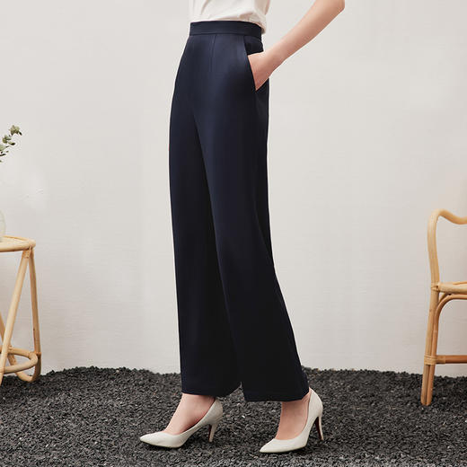 EITIE爱特爱夏季新款通勤时尚职业百搭显瘦直筒长裤女7005702 商品图1