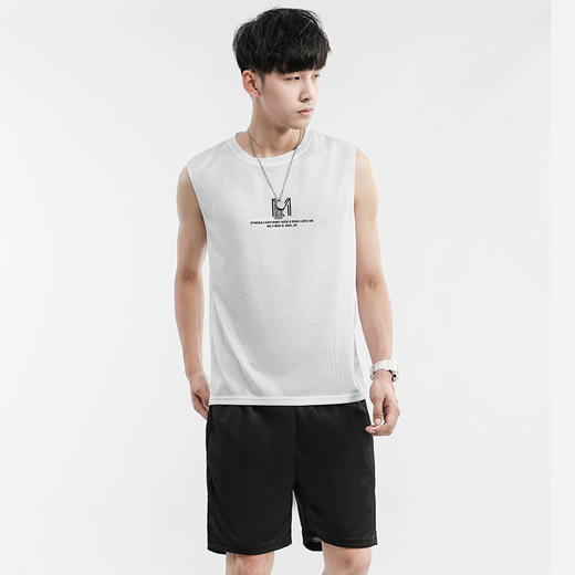 【夏季新款】背心男士外穿 夏季冰丝运动装 男跨栏坎肩无袖t恤健身马甲 商品图1
