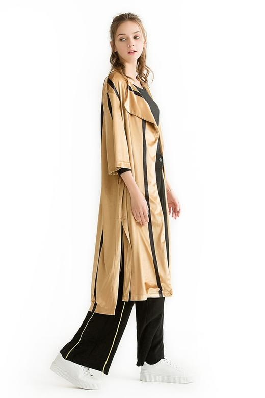 ROSEHOO 金色丝绒长外套 1141 商品图2