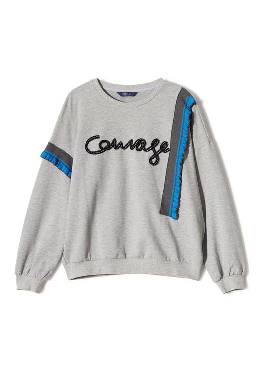 HAYES 拼色木耳边字母饰卫衣 8703 商品图4