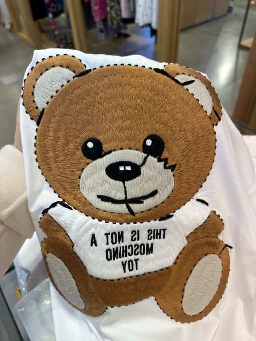 Moschino刺绣熊🐻 oversize短袖T恤 xxs 104cm xs108cm s112cm胸围 790元拼邮包税到手 商品图5