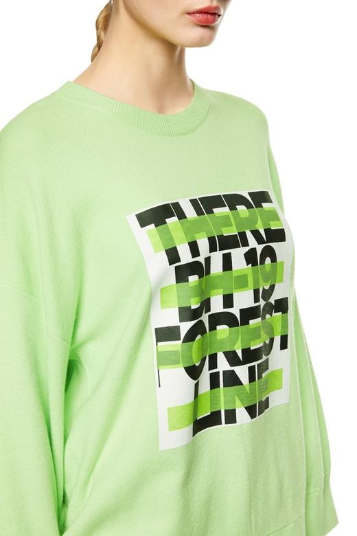 BASIC HOUSE 黄绿色字母针织卫衣 8715 商品图3