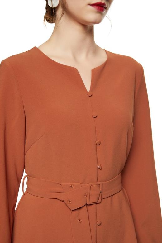 ELLA JADE 方扣束腰桃心领连衣裙 8810 商品图3