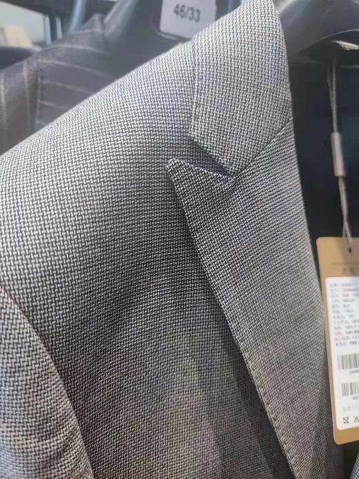 男装修身西服套装/单西 霸道总裁范 灰十字纹 进口稀缺面料 J204M4662 商品图1