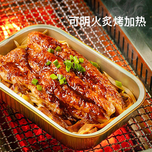 喇叭花一次性小火锅外卖圆形铝箔盒铁架烧烤架外卖打包龙虾烤鱼锡纸可封口加热火锅烤鱼架子 商品图4