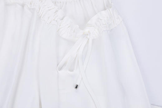 松紧腰花瓣抽绳阔腿长裤 商品图7