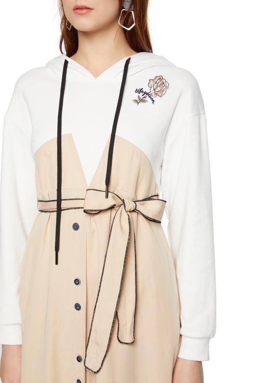 TT.COLOR 绣花拼接束腰连衣裙 5021 商品图2