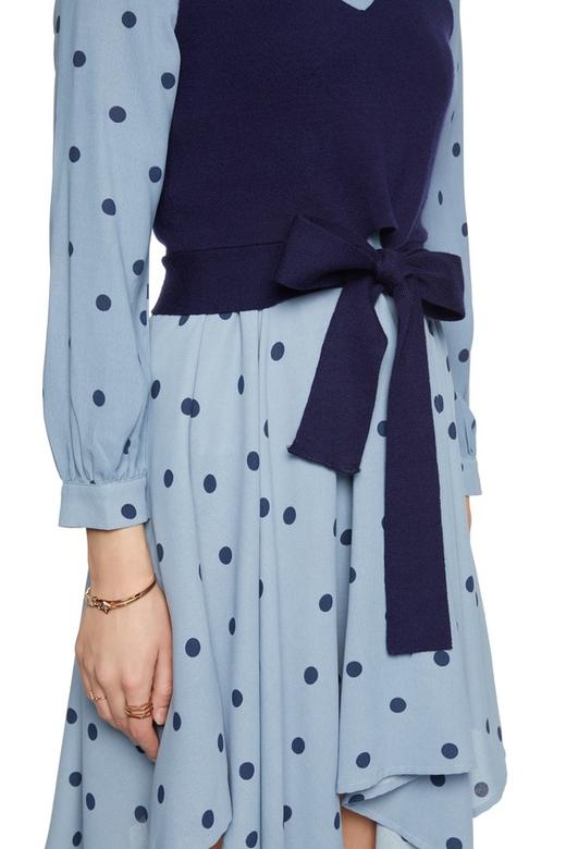 OCTAVIA 波点印花两件套衬衫裙 5438 商品图2