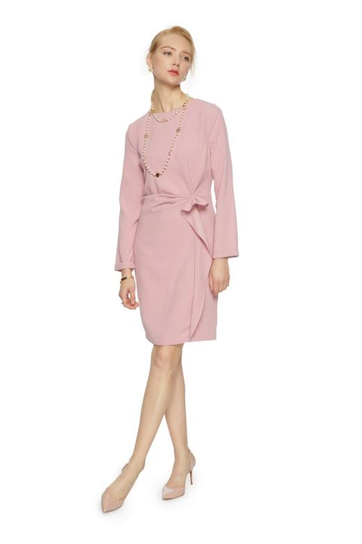 SUMMER & SAGE 荷叶边饰粉色连衣裙 5708 商品图0