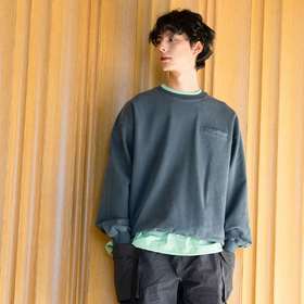 PRIMEE Garment dye Sweat Pullover 重磅水洗宽松圆领卫衣