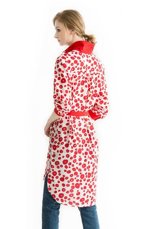 SINGLY 红色几何印花衬衫裙 1169 商品图2