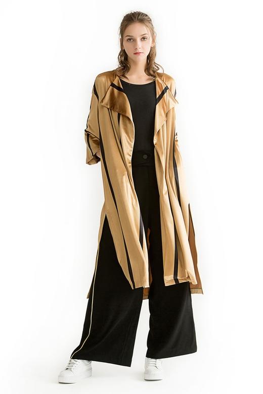 ROSEHOO 金色丝绒长外套 1141 商品图1