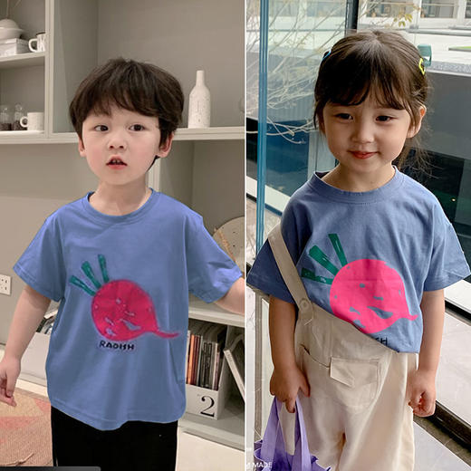 【捡漏39.9/3件】儿童短袖纯棉透气A类质检90-150码男童女童印花可爱 商品图6