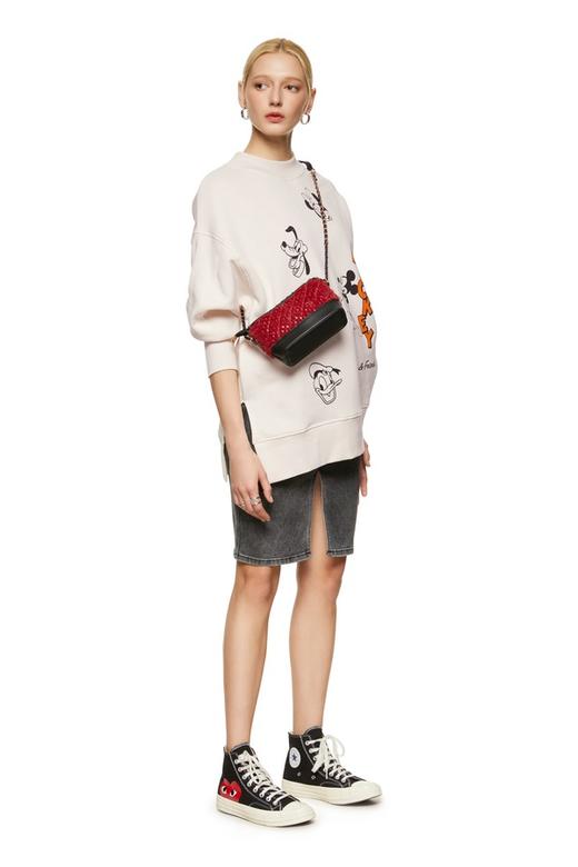 H&M 卡通图案浅抓绒长版卫衣 8706 商品图1