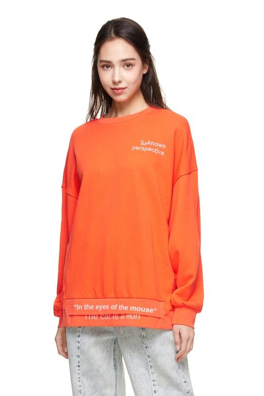 ONLY 橙色字母刺绣套头卫衣 8919 商品图0