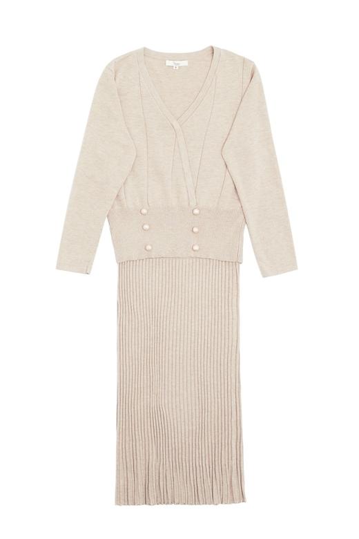 WEN&VI 纽扣饰V领针织套装 5540 商品图4