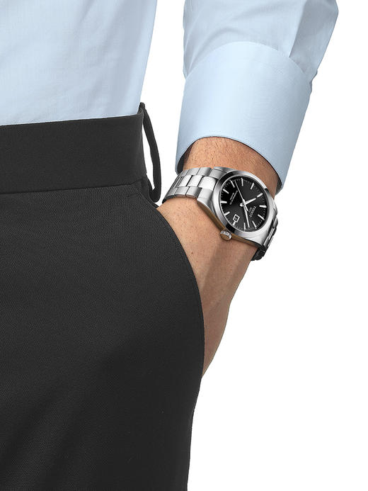 Tissot天梭官方正品风度经典机械钢带手表男表 商品图2