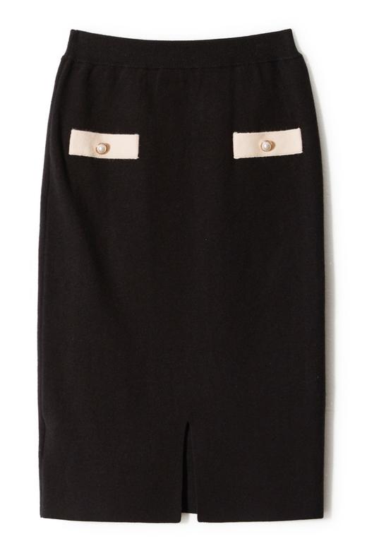 ESTELLICA 珍珠扣开衩针织套装 8900 商品图6