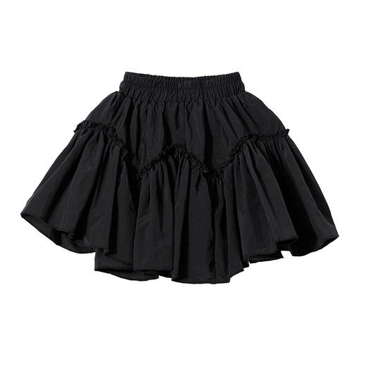 littletime女童半身裙春秋2023新款中大儿童洋气韩版蛋糕碎褶半裙 商品图3